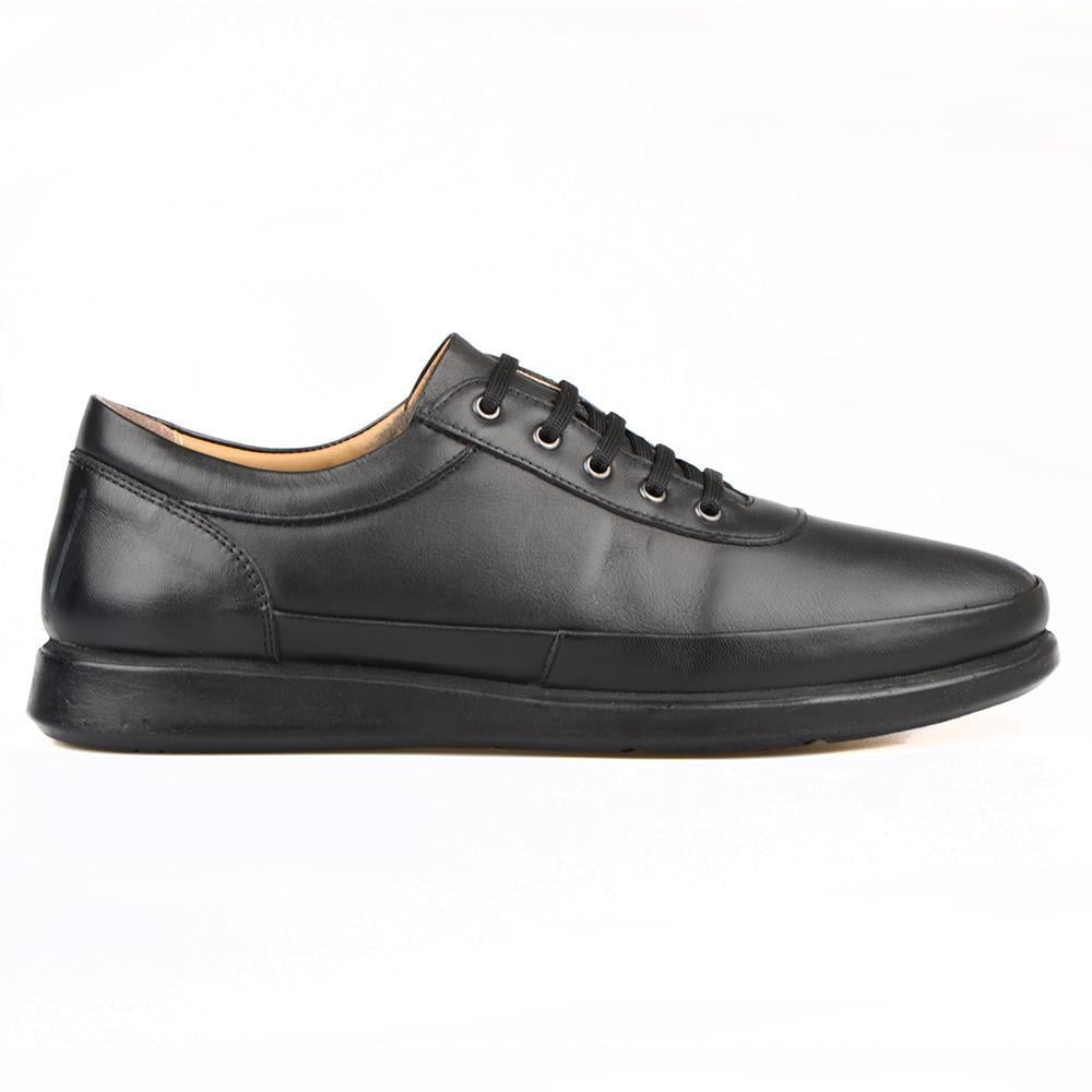 Black Leather Men's Shoes Soft Light Sole