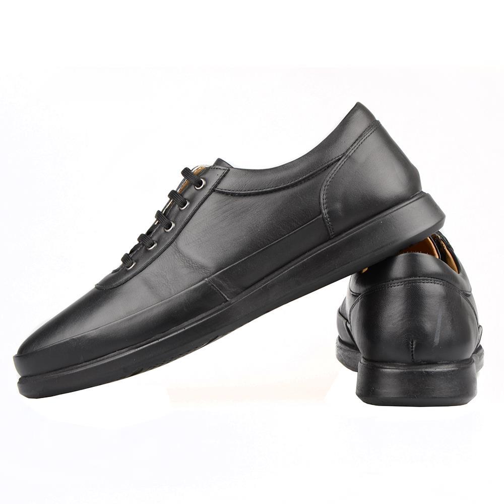 Black Leather Men's Shoes Soft Light Sole