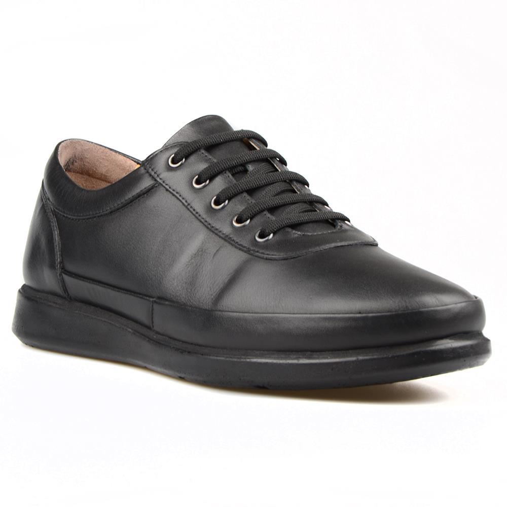 Black Leather Men's Shoes Soft Light Sole