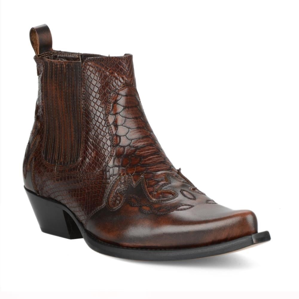Brown Men's Cowboy Ankle Boots