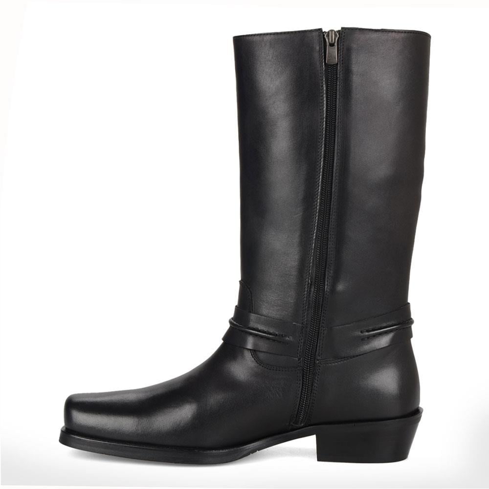FootCourt Black Biker Boots Black