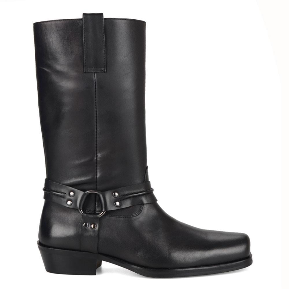 FootCourt Black Biker Boots Black