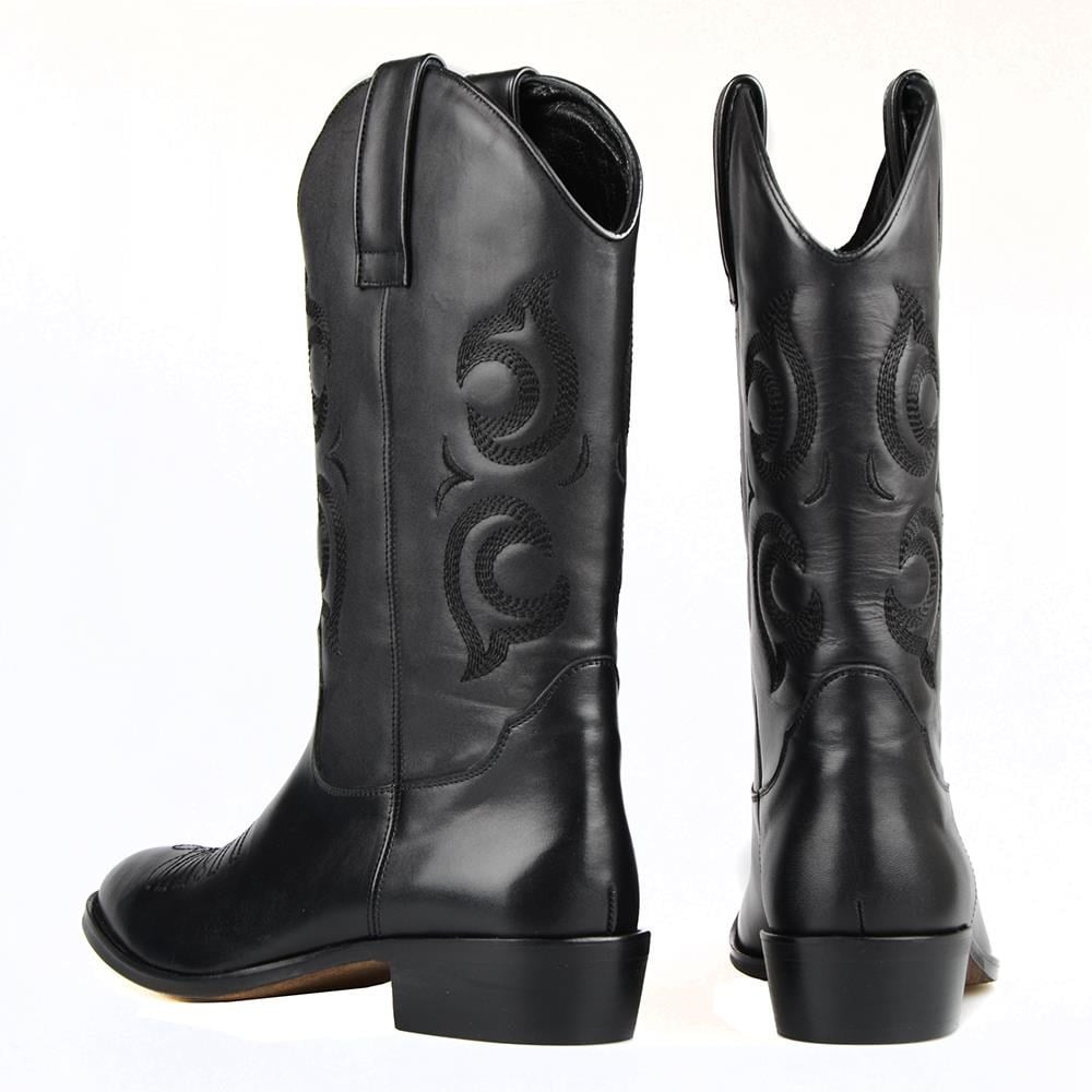 FootCourt Cowboy Boots Black