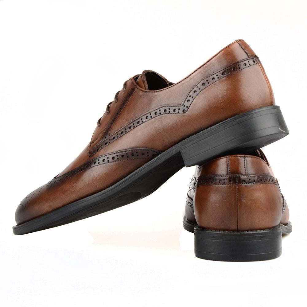FootCourt Bağcıklı Oxford Erkek Ayakkabı Kahverengi Deri