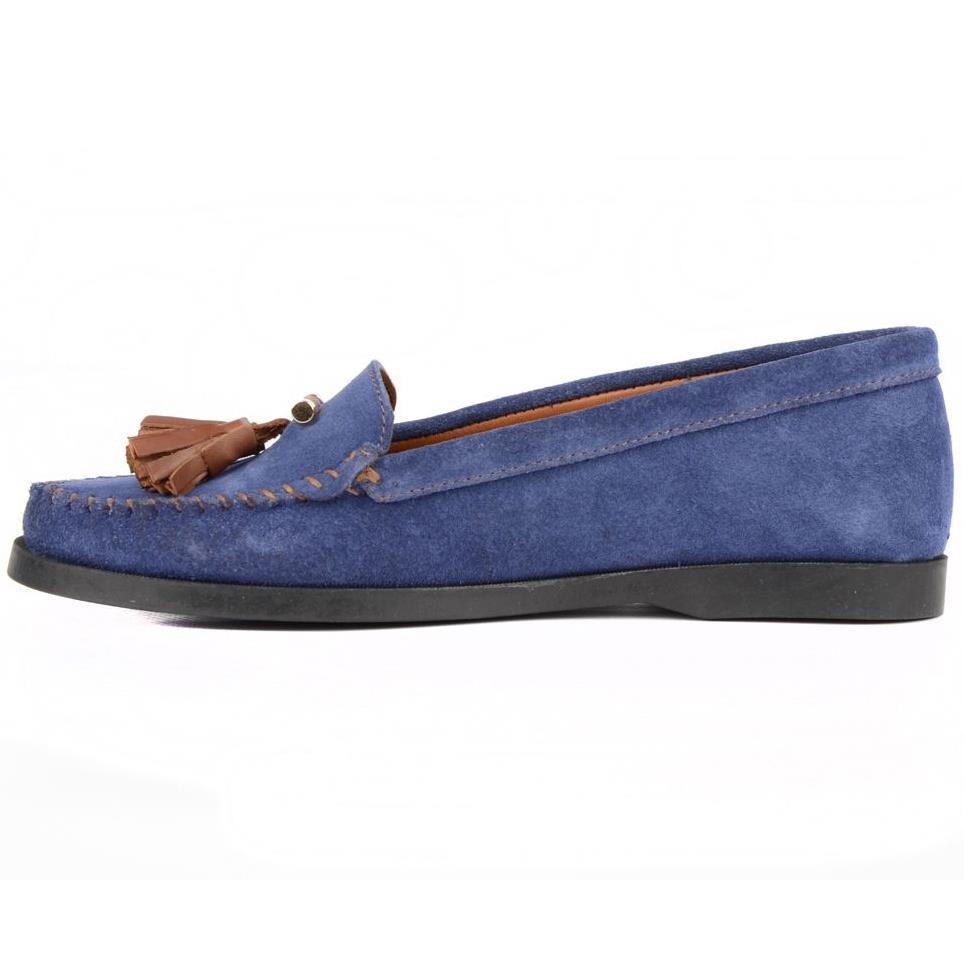 FootCourt Women Shoes Suede Blue