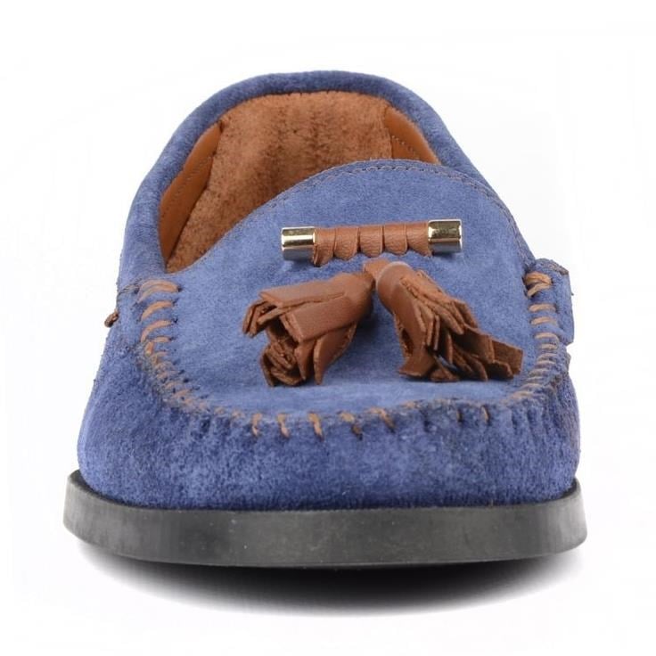 FootCourt Women Shoes Suede Blue