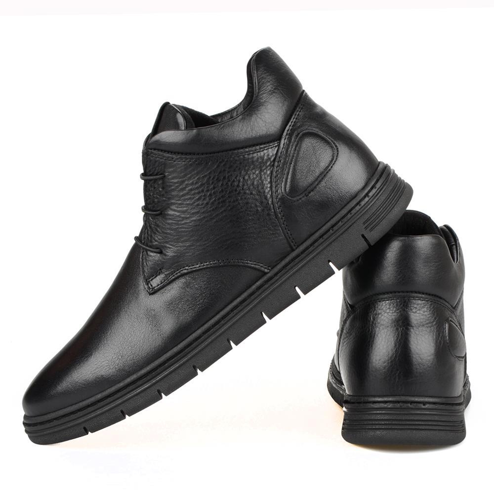 Hakiki Deri Siyah Erkek Günlük Bot