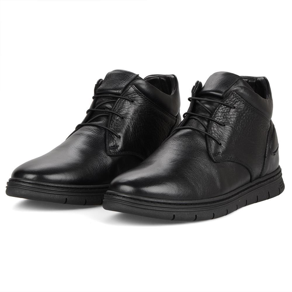 Hakiki Deri Siyah Erkek Günlük Bot
