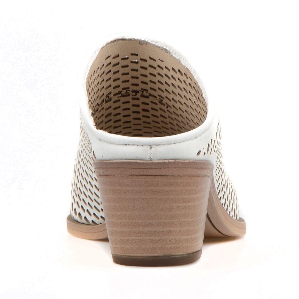 White Leather Women's Outdoor Slippers White