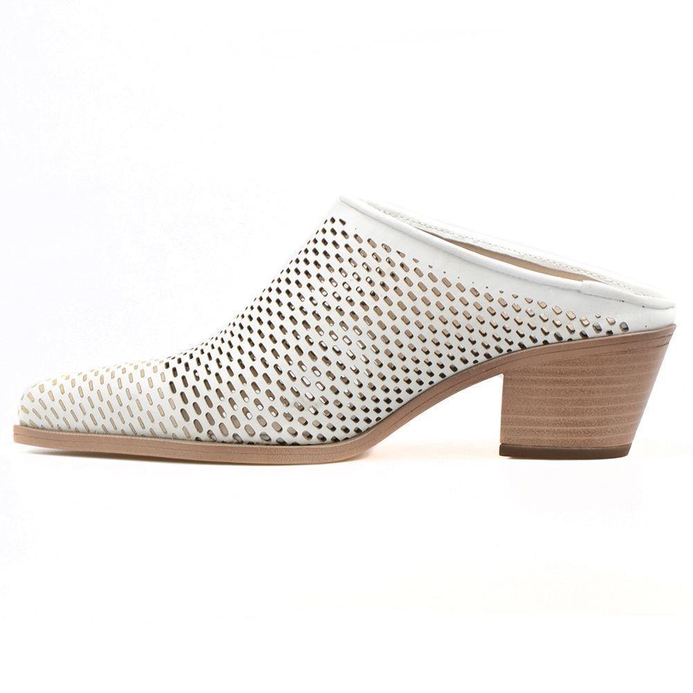 White Leather Women's Outdoor Slippers White