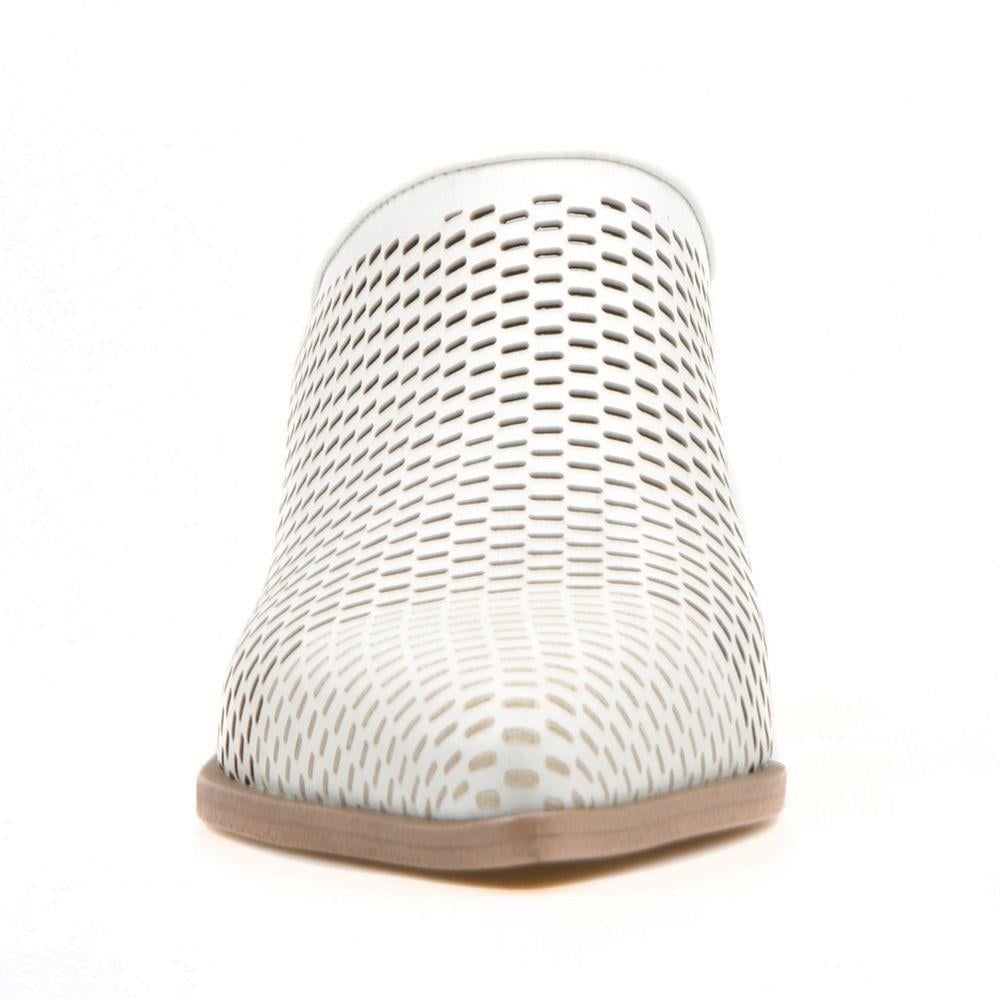 White Leather Women's Outdoor Slippers White