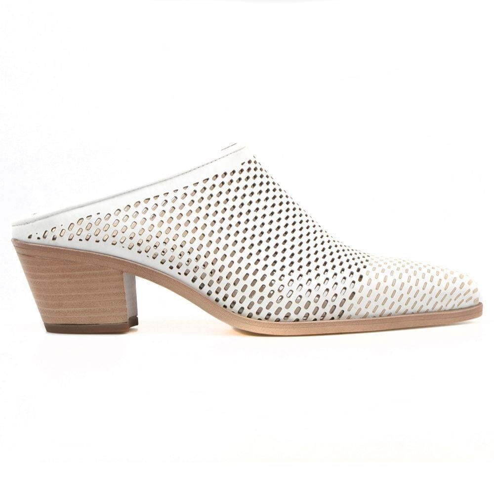 White Leather Women's Outdoor Slippers White