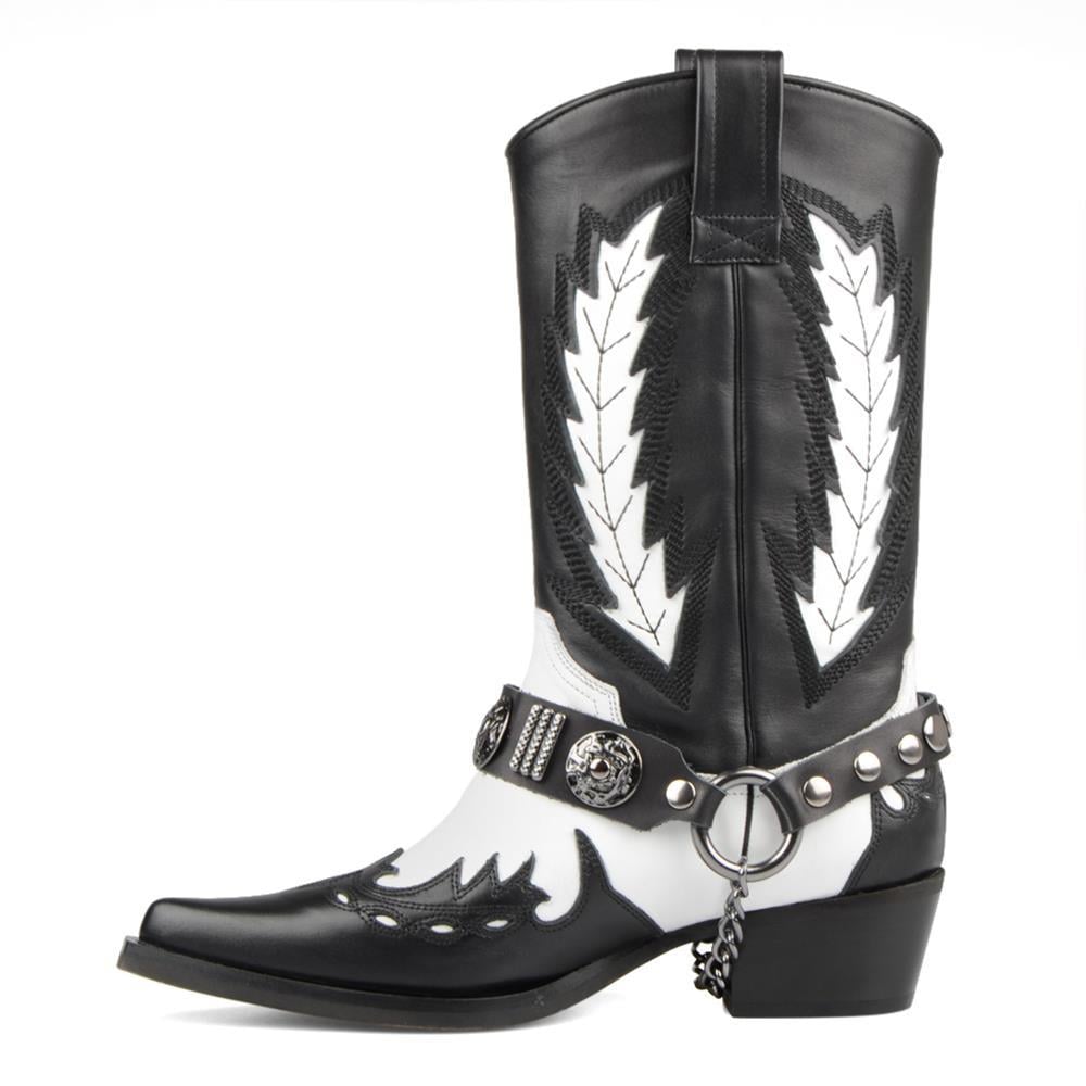 FootCourt Cowboy Boots Black