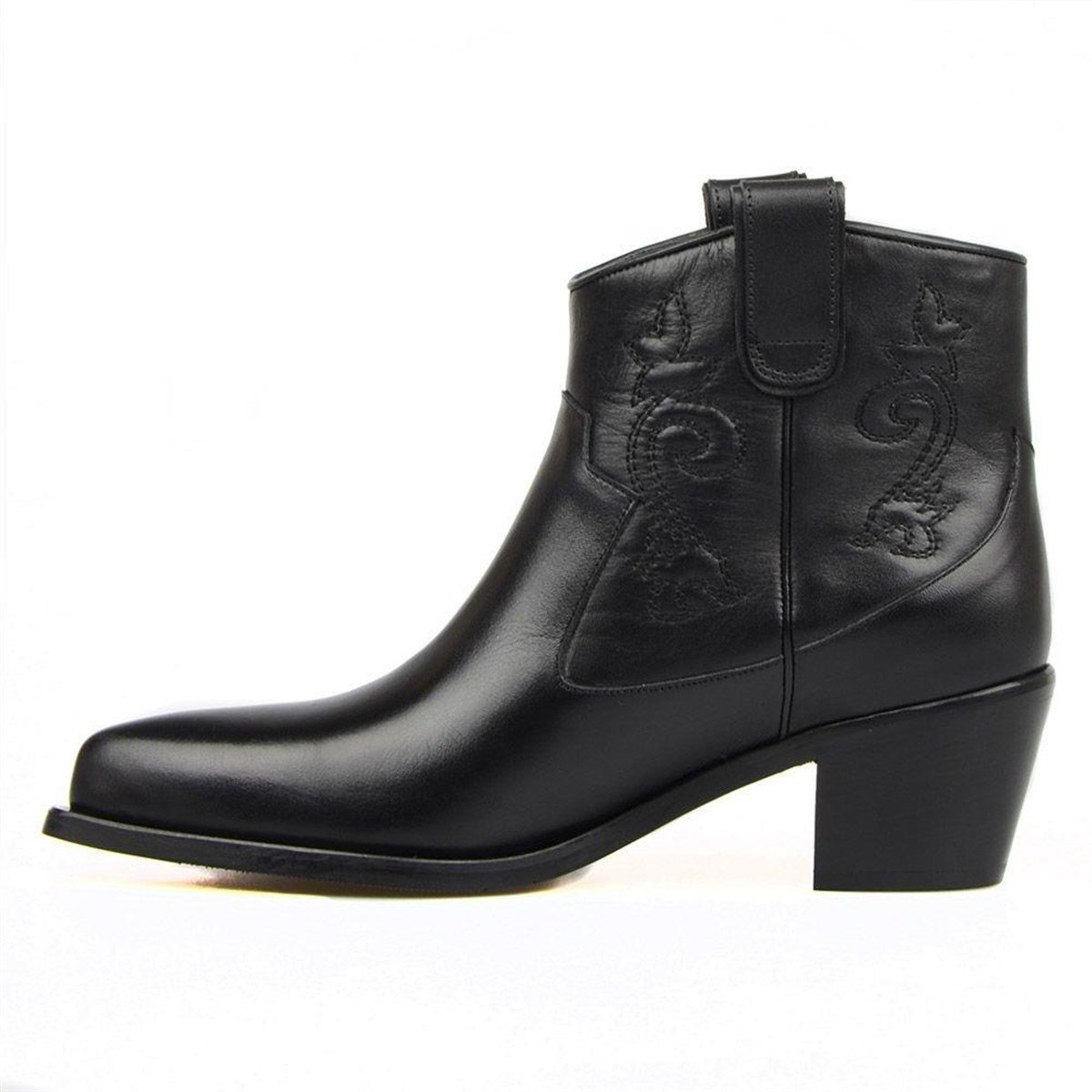 Women's Embroidered Cowboy Boots (Flagstaff) Black