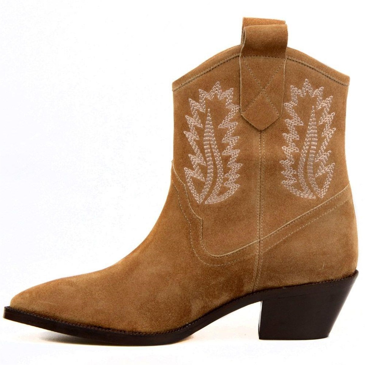 FootCourt Cowboy Boots Suede Tan