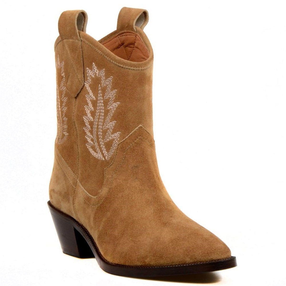 FootCourt Cowboy Boots Suede Tan