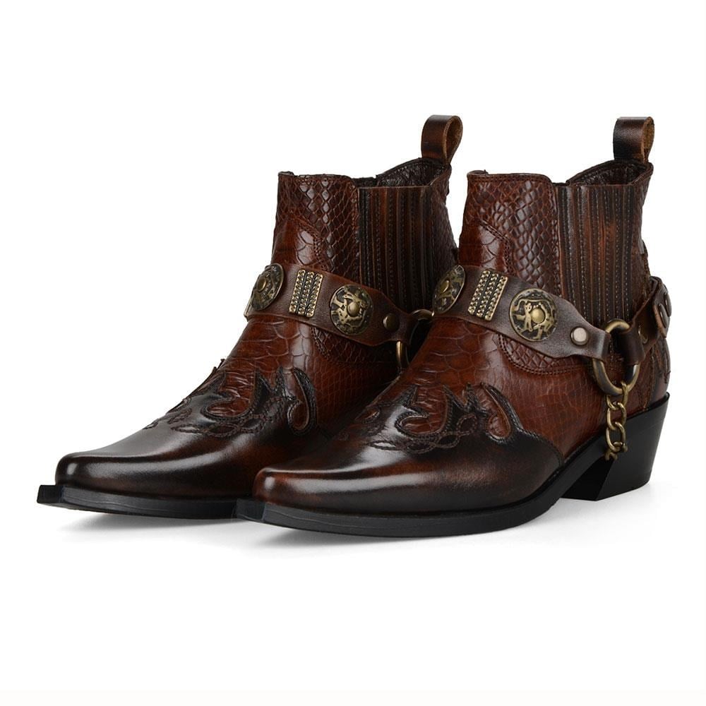 FootCourt Cowboy Boots Brown