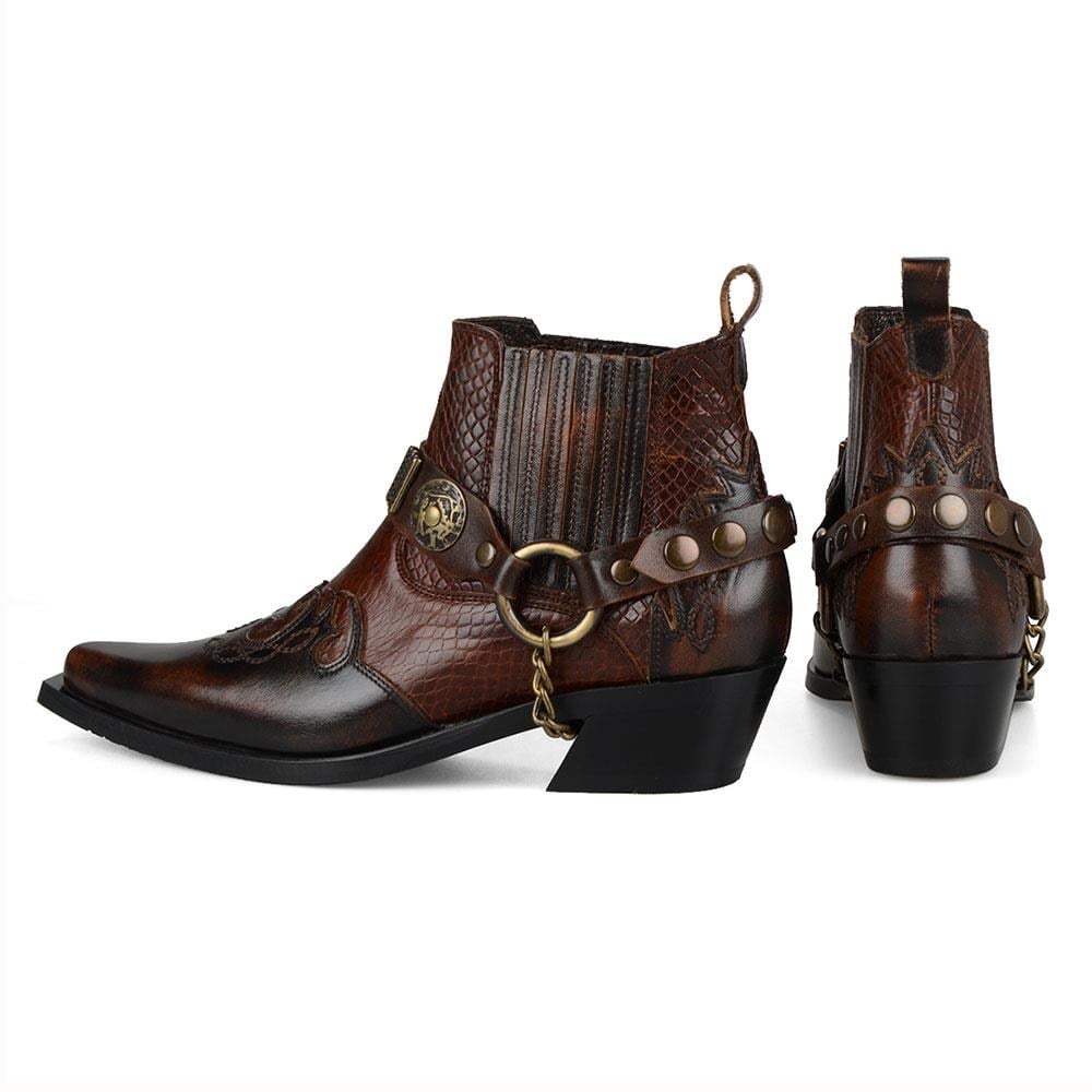 FootCourt Cowboy Boots Brown
