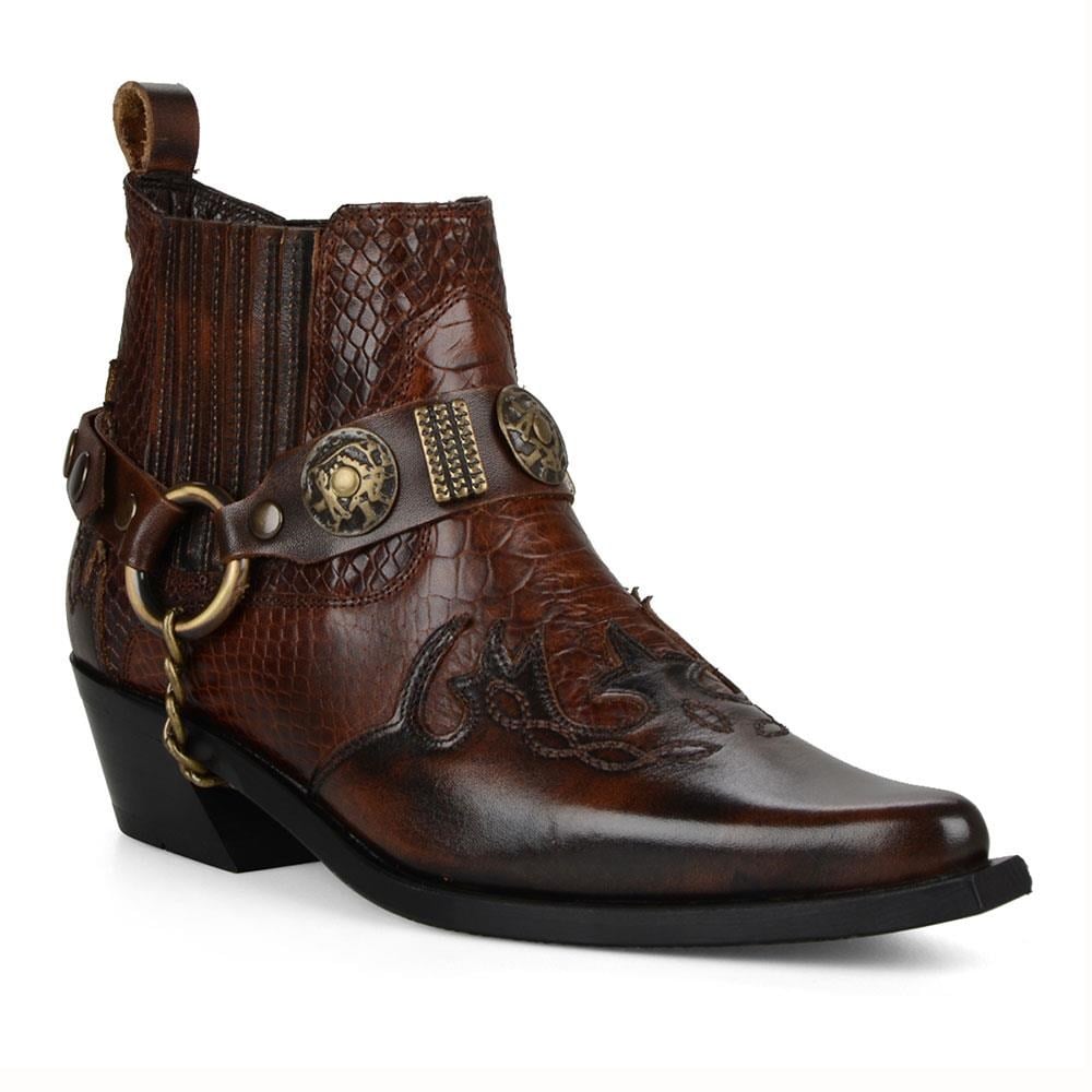 FootCourt Cowboy Boots Brown