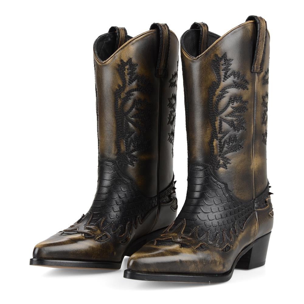 FootCourt Cowboy Boots Brown