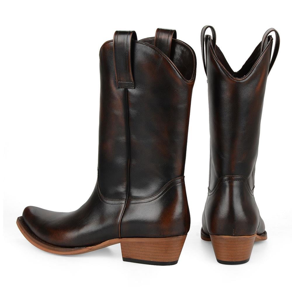 FootCourt Cowboy Boots Brown