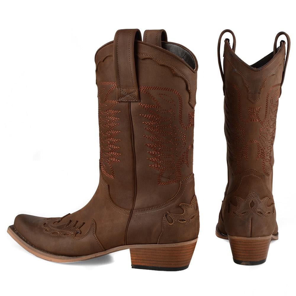 FootCourt Cowboy Boots Brown