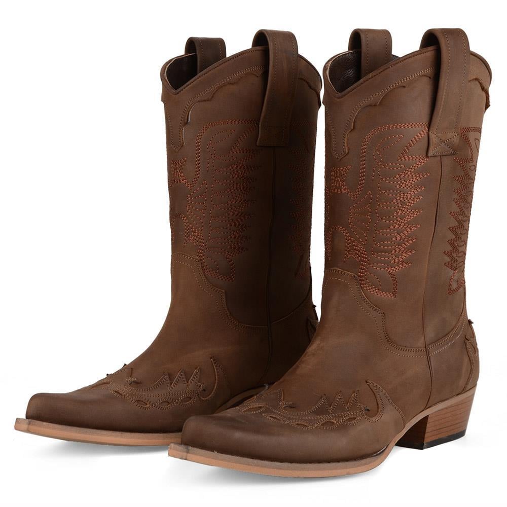 FootCourt Cowboy Boots Brown