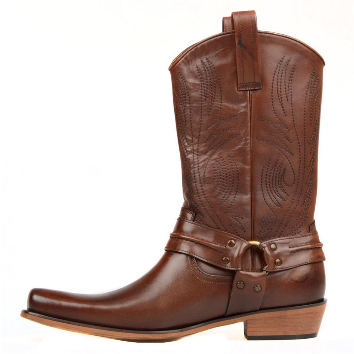 FootCourt Cowboy Boots Brown