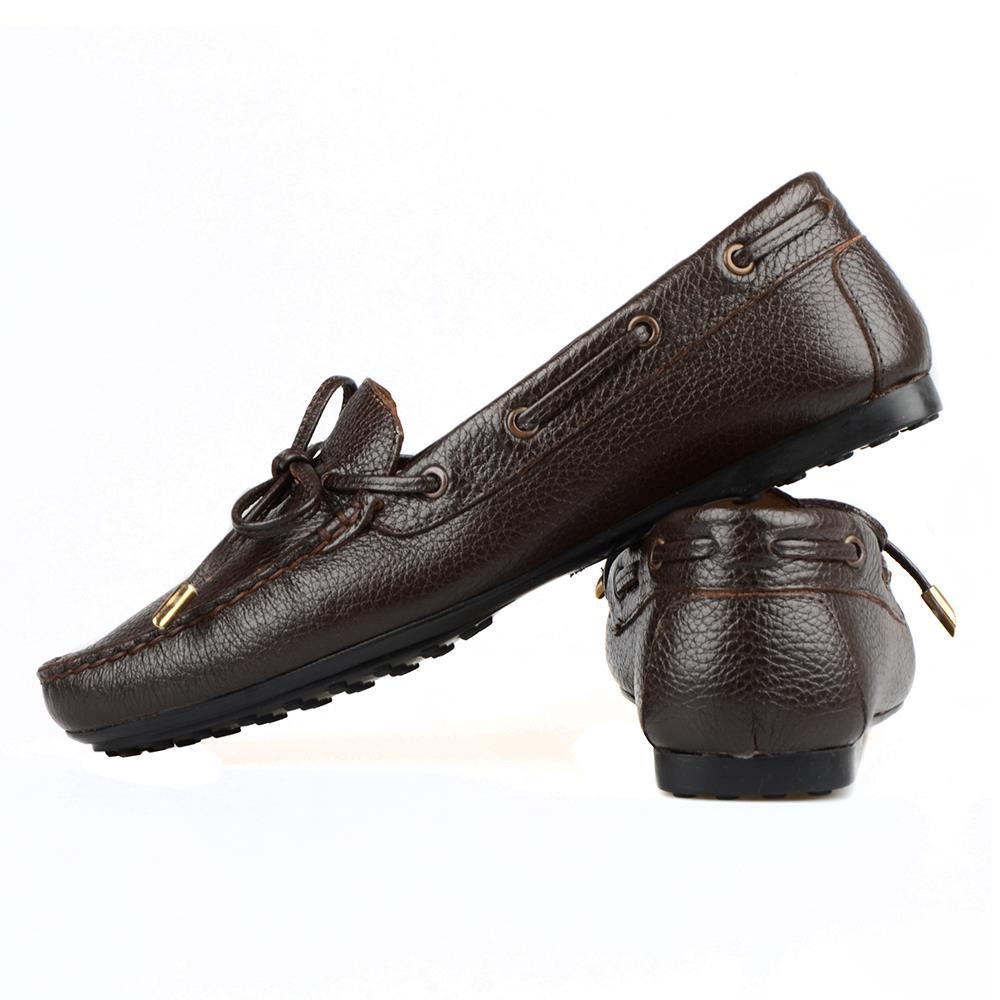 Brown Leather Women's Loafers