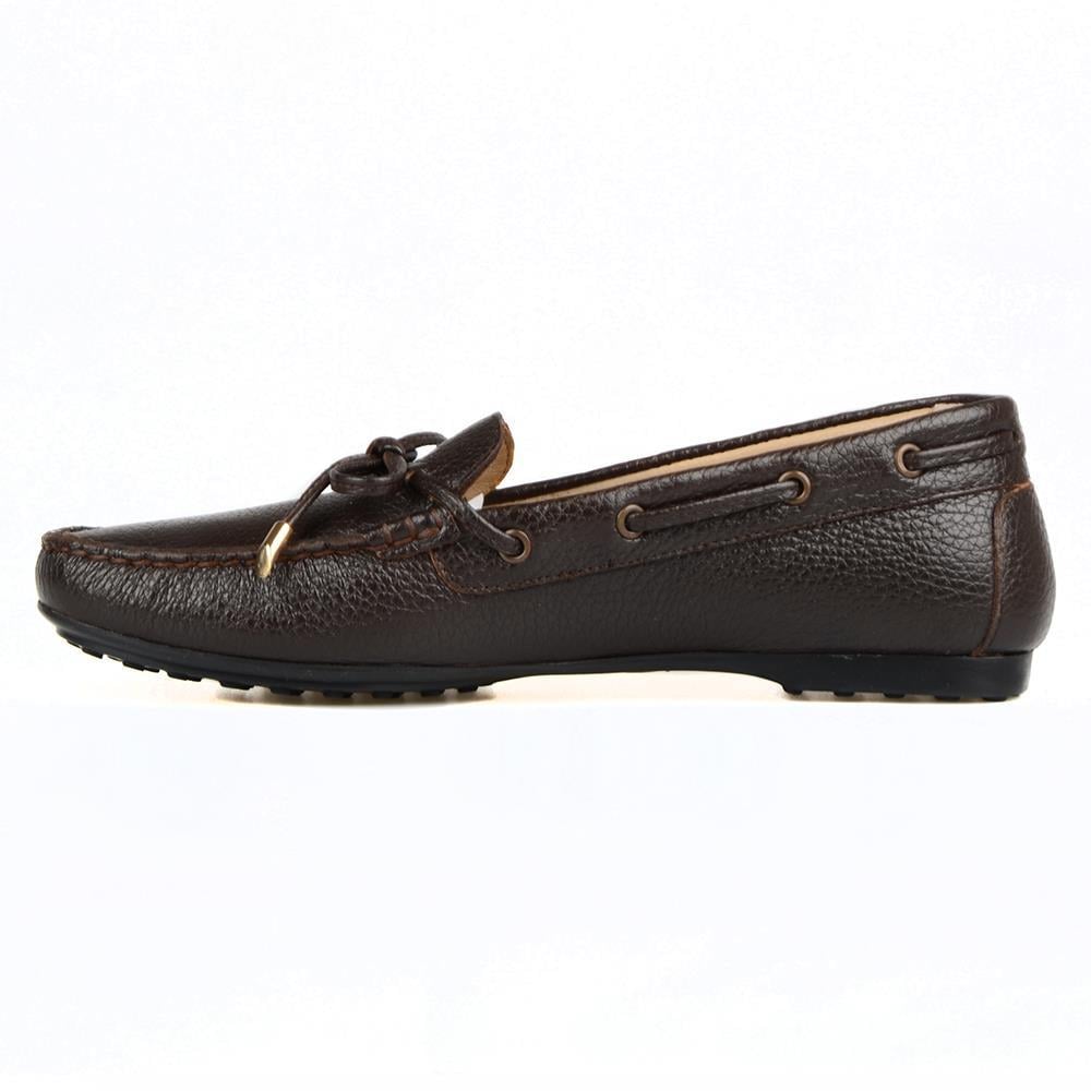 Brown Leather Women's Loafers