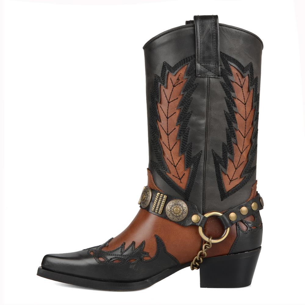 FootCourt Brown Cowboy Boots