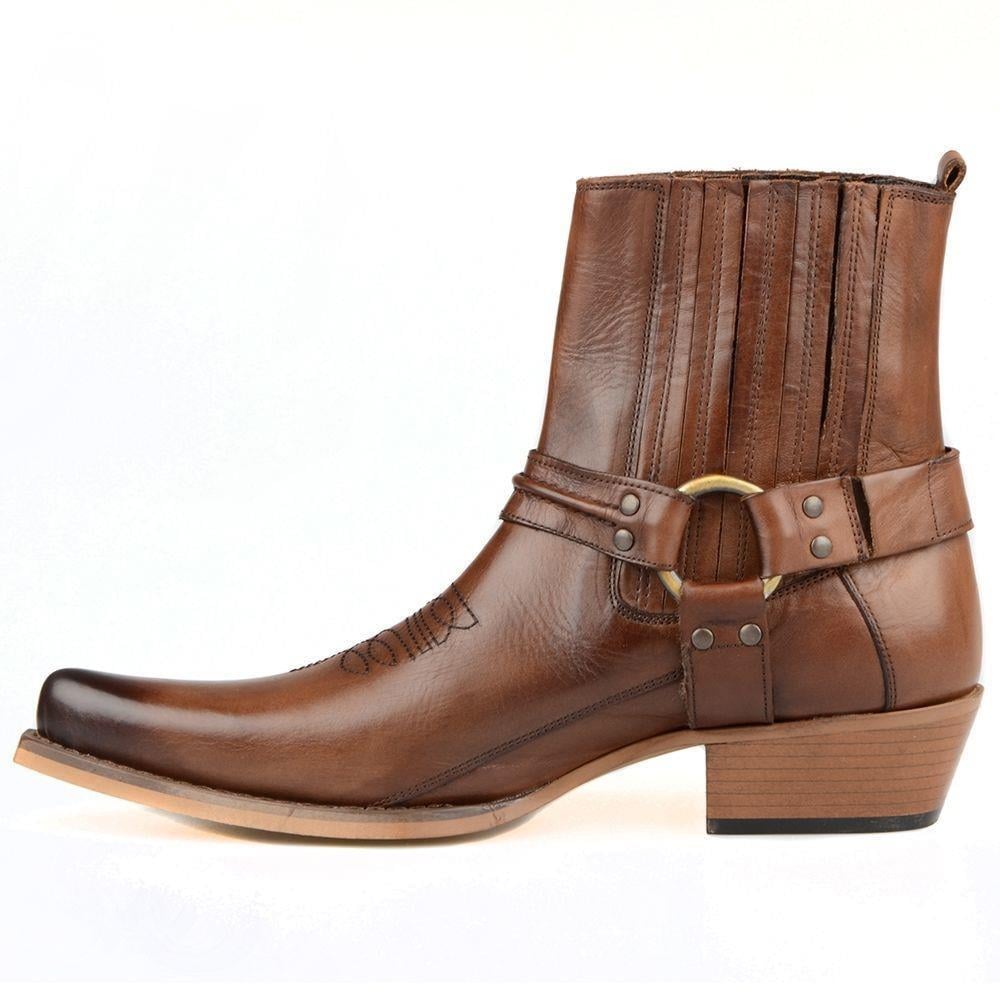 FootCourt Men's Brown Western Boots
