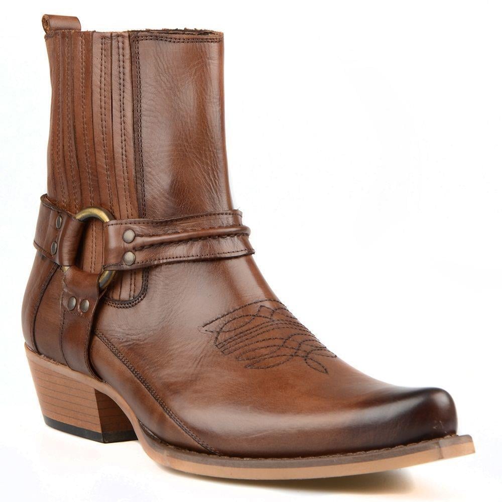 FootCourt Men's Brown Western Boots