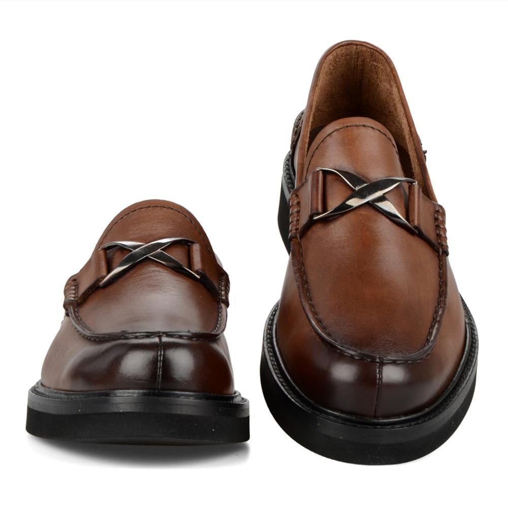 Brown Men Loafer Leather Shoes
