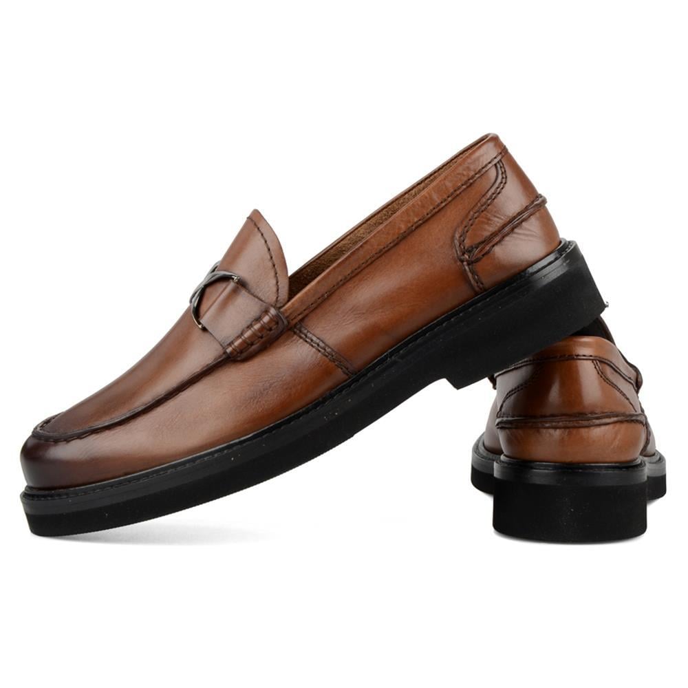 Brown Men Loafer Leather Shoes