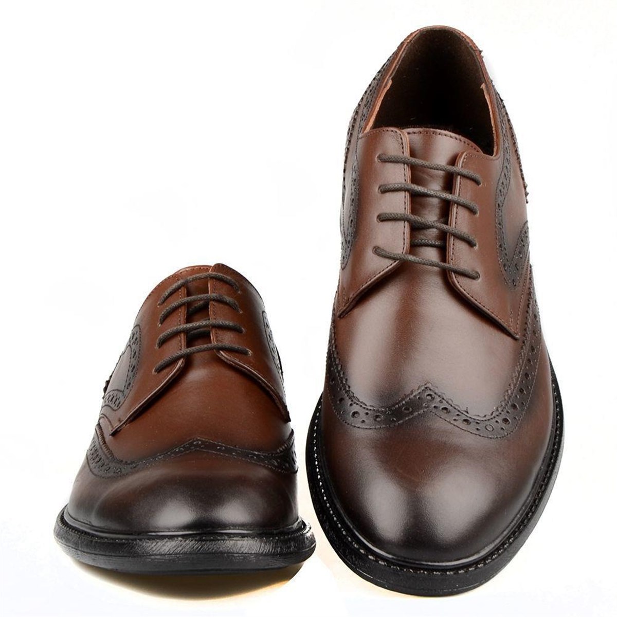 Brown Leather Oxford Men's Shoes