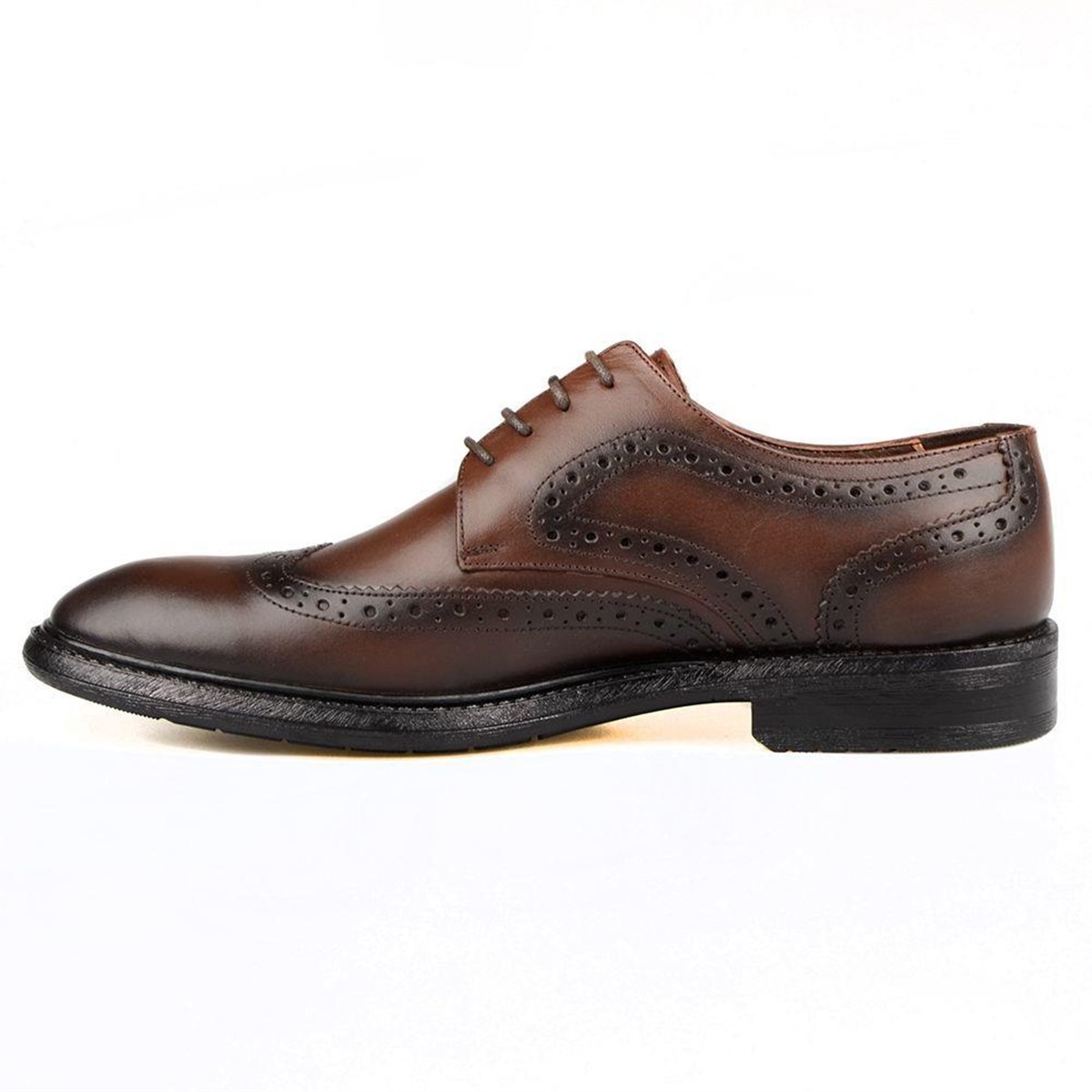 Brown Leather Oxford Men's Shoes