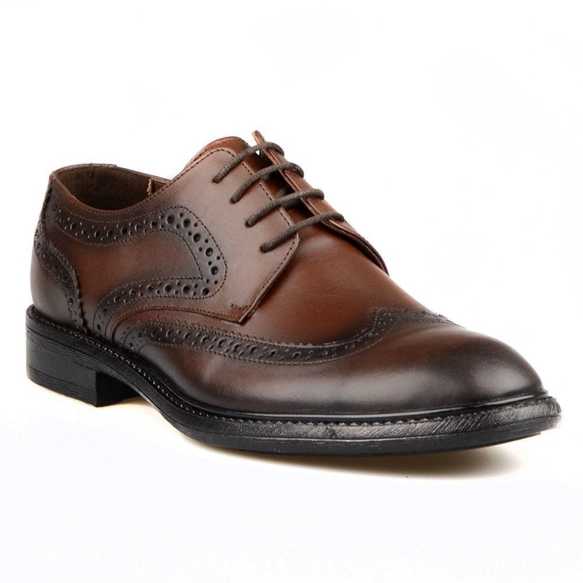 Brown Leather Oxford Men's Shoes