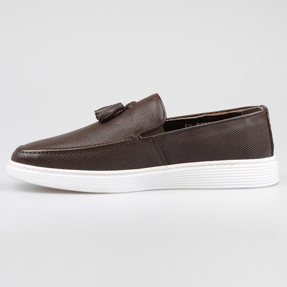 Brown Leather Men Loafers