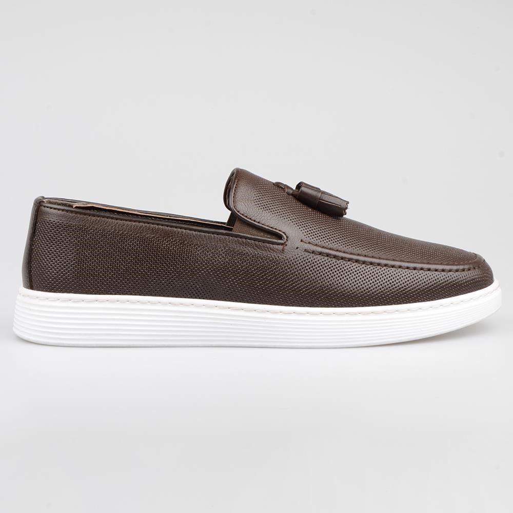Brown Leather Men Loafers