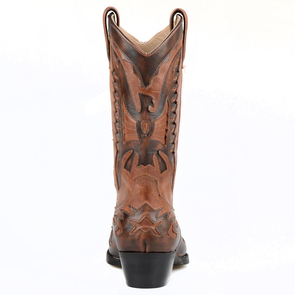 Brown Genuine Leather Men's Cowboy Boots
