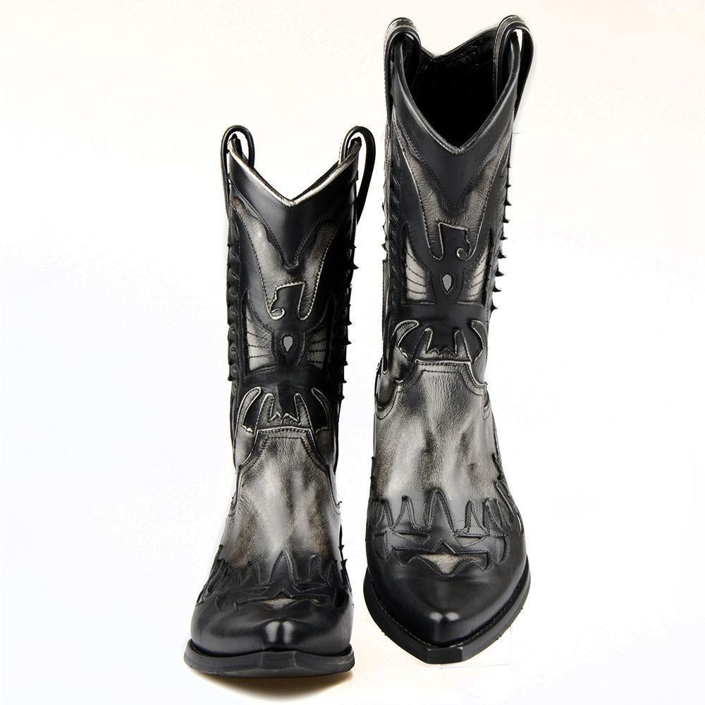 Black And White FootCourt Cowboy Boots