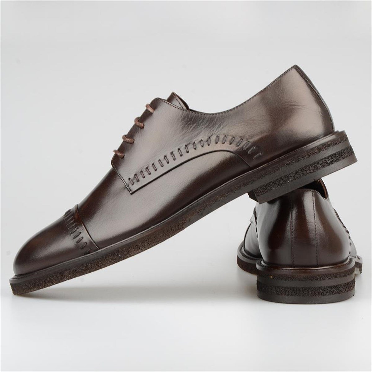 Dark Brown Casual Leather Men's Shoes