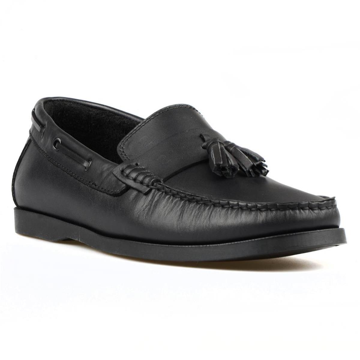 Black Men's Loafers Marine Boat Shoes