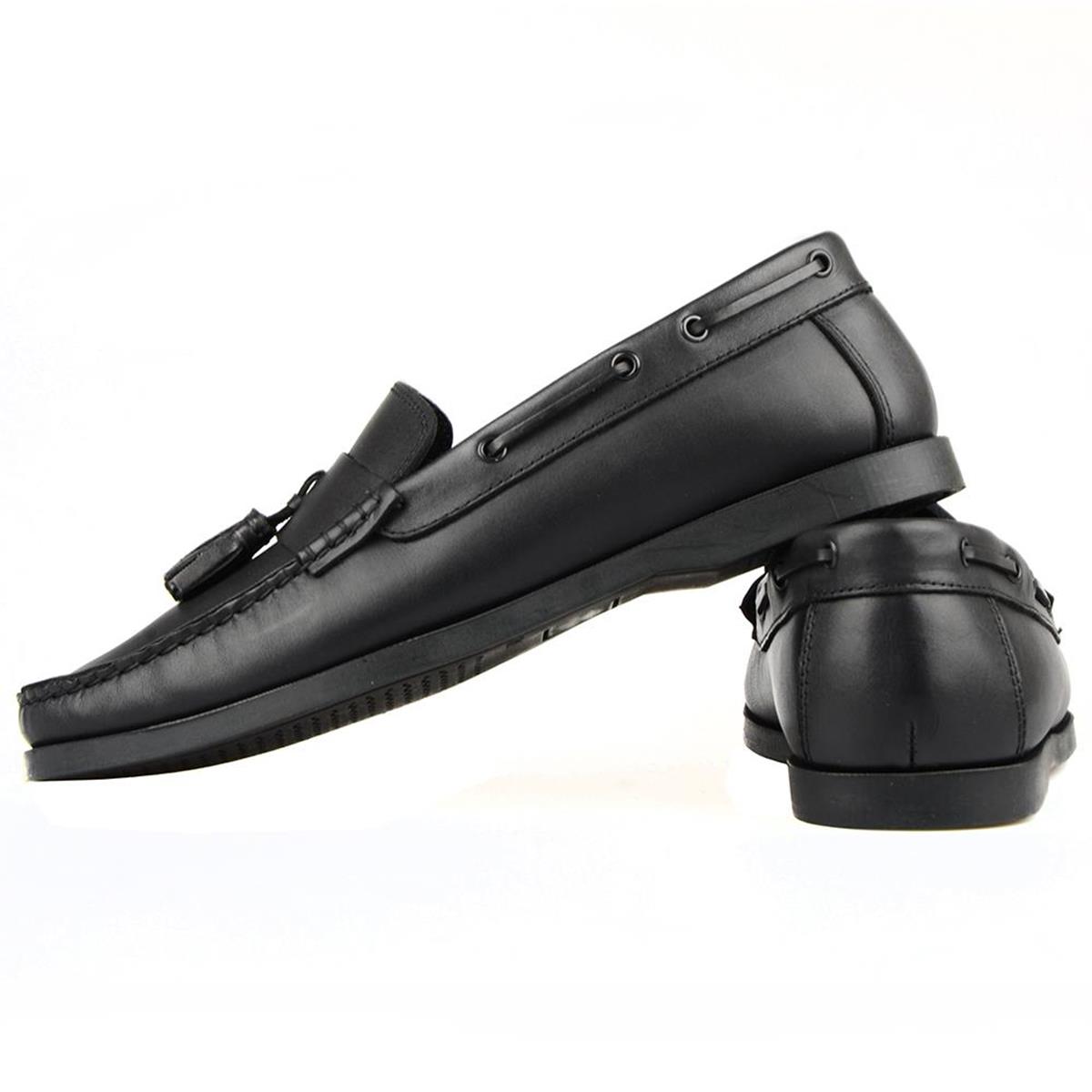 Black Men's Loafers Marine Boat Shoes