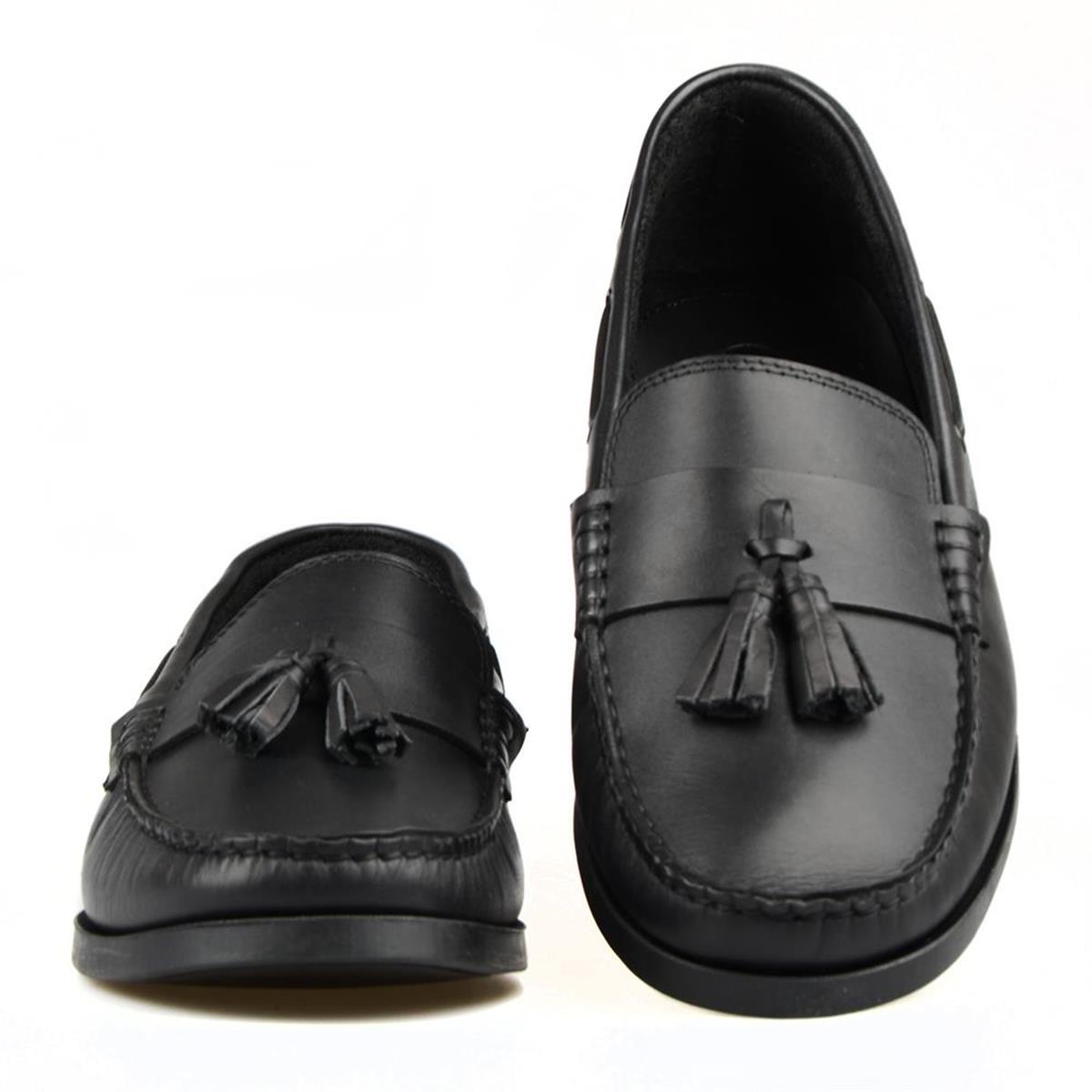 Black Men's Loafers Marine Boat Shoes