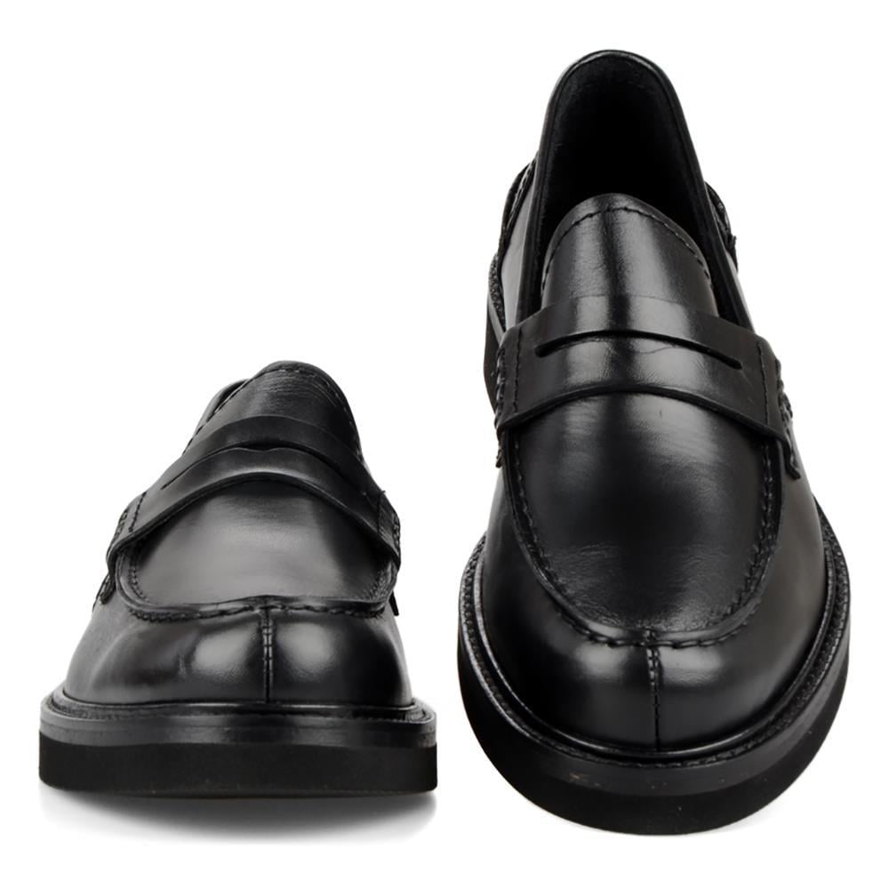 Black Men Loafer Leather Shoes