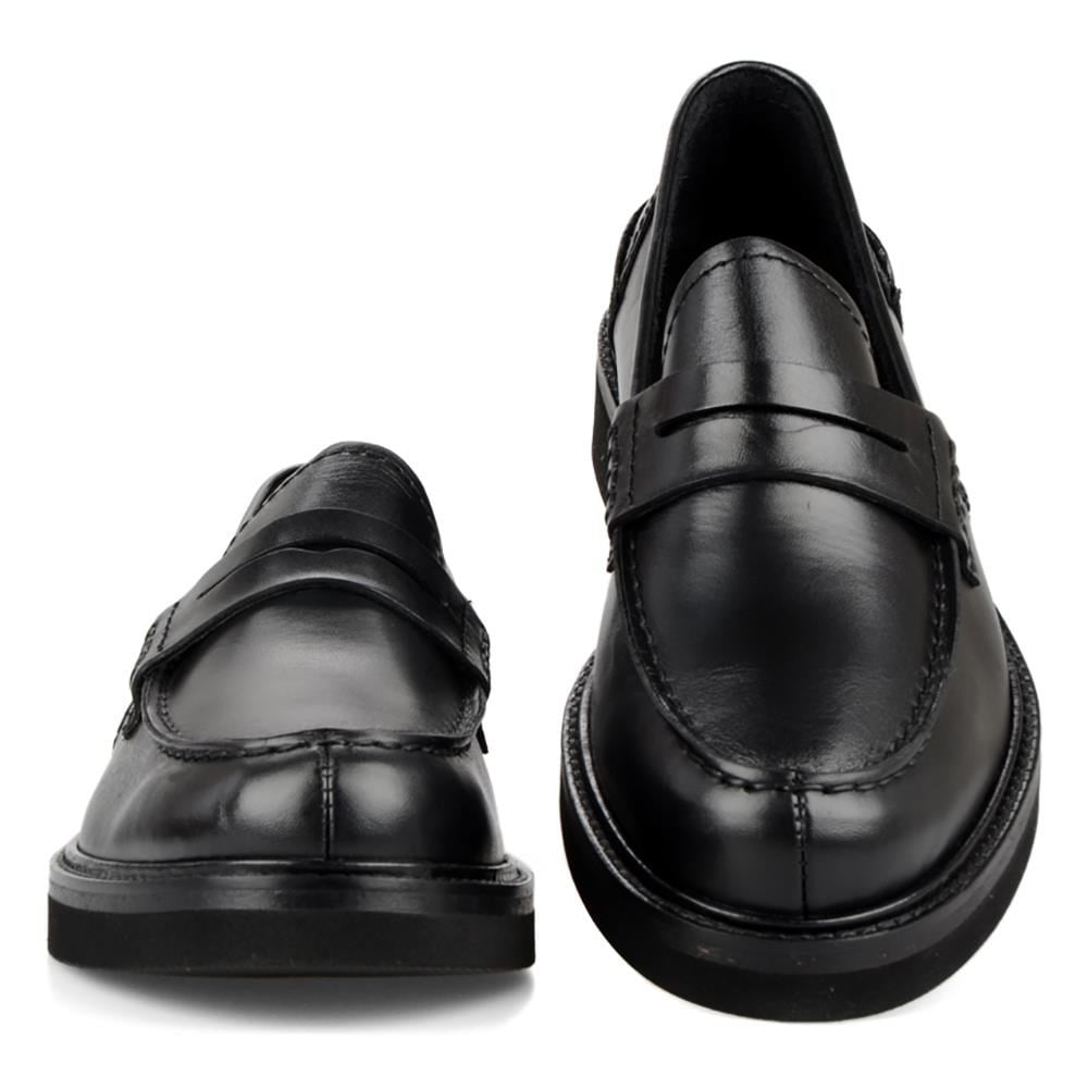 Black Men Loafer Leather Shoes