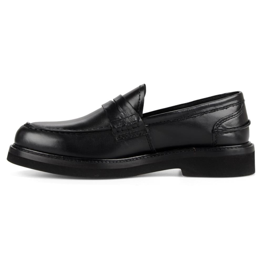 Black Men Loafer Leather Shoes