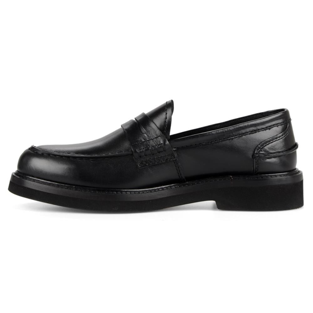 Black Men Loafer Leather Shoes